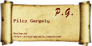 Pilcz Gergely névjegykártya